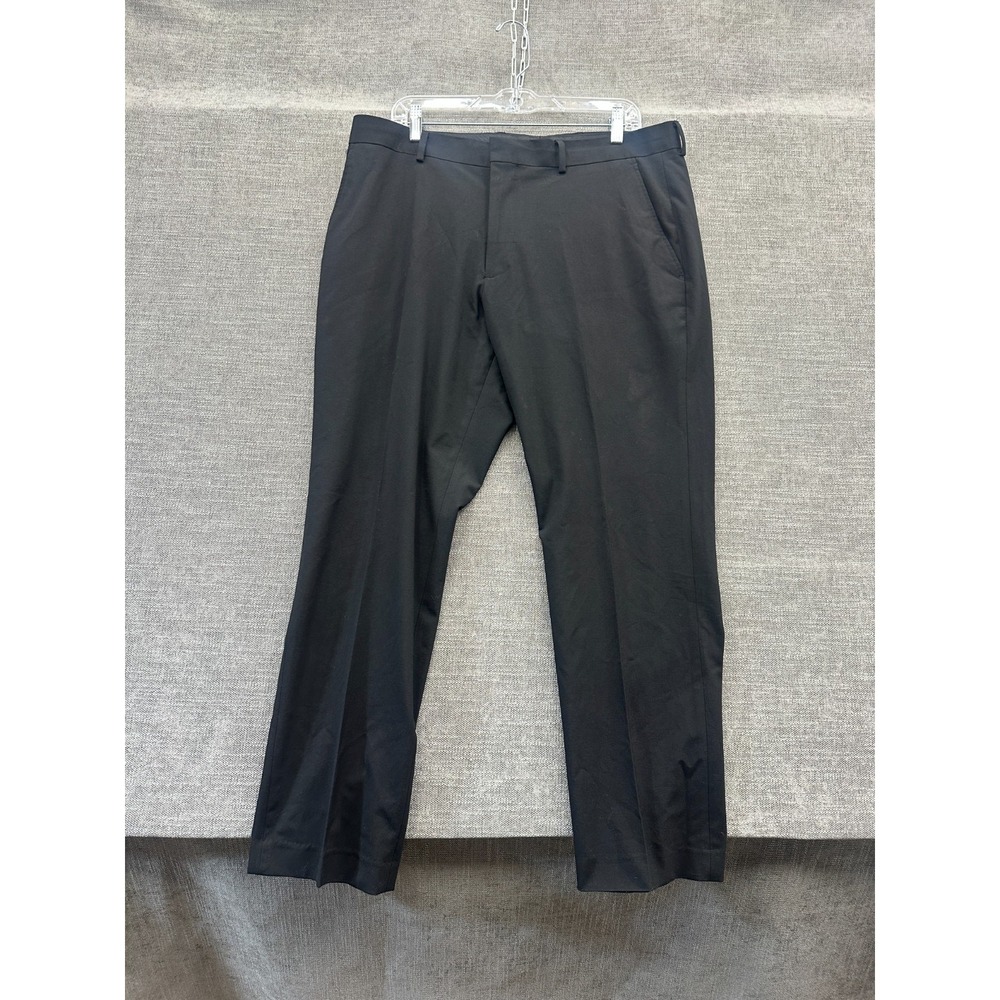 J.Ferrar Classic Straight Dress Pants Mens 36x30 Black Stretch Business Career